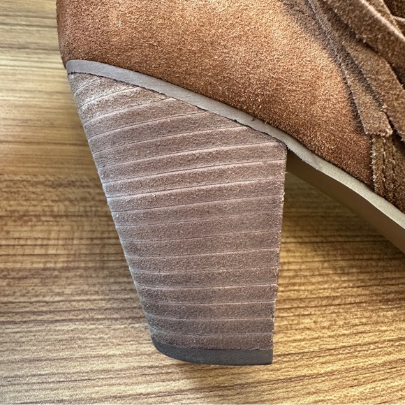 Steve Madden Ohio Fringe Suede Booties in Chestnut Brown, Size 10 - Picture 8 of 15